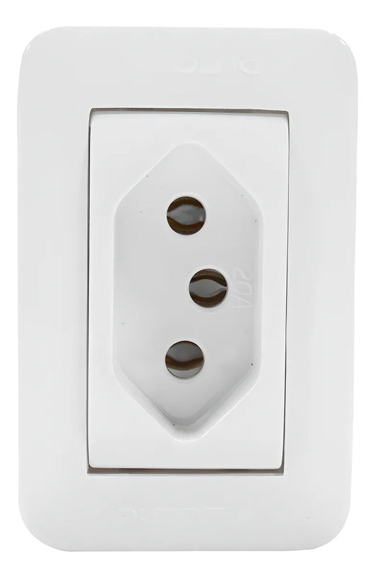 Tomada Para Móveis Acabamento Branco