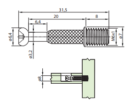 Parafuso Mini Fix m6X32m - Marca FGVTN