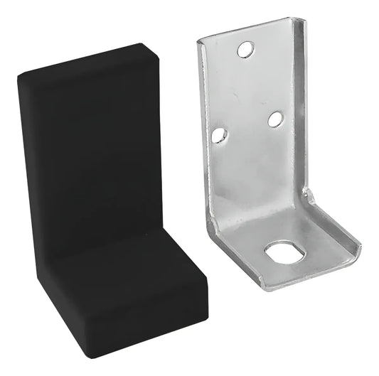 KIT 10 - Cantoneiras de fixação L 3 furos com CAPA Branca - Preta - Marrom