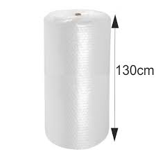 Plastico Bolha para Embalagem e Proteção - 1300mm de Largrua x 100m Rolo Fechado