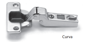 Dobradiça Curva FGVTN Força Inversa (Para LEVE TOQUE)