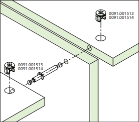 Parafuso Duplo 67mm Mini Fix Para MDF de 18mm - Marca FGVTN