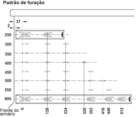Corrediça Telescópica Com Amortecedor - H45 - Hafele