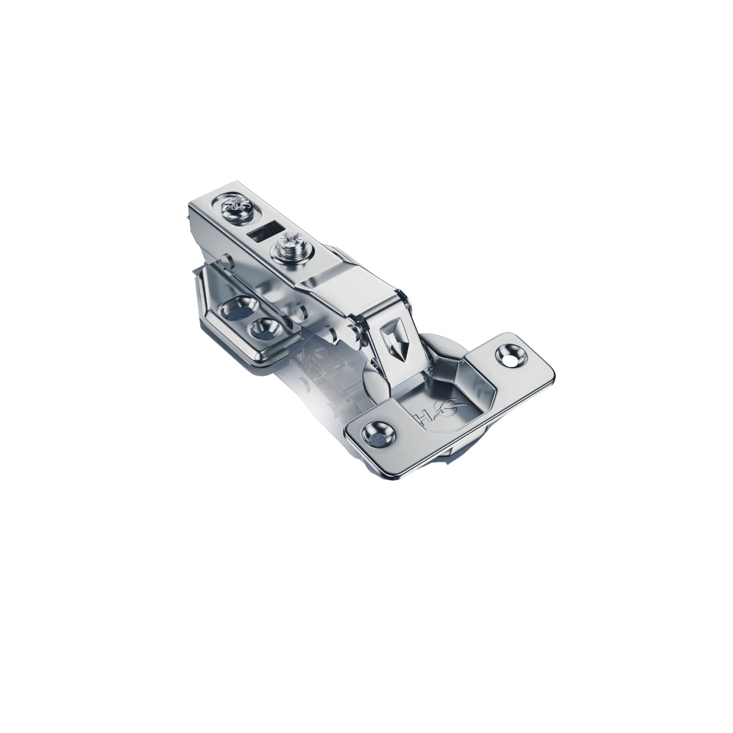 Dobradiça Pistão Inox Curva HD Clip-on (Com Amortecedor)