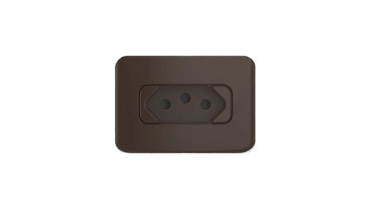 Tomada Para Móveis Acabamento Marrom
