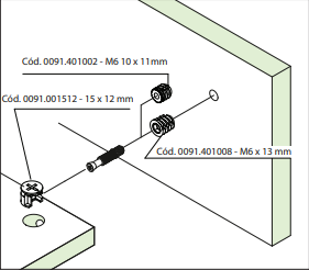 Parafuso Mini Fix m6X32m - Marca FGVTN