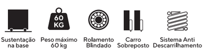 Sistema Para Porta De Correr DT18  Com Guia Versátil - De Toni