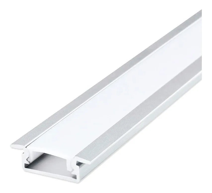 Perfil Calha de Led Branca Para Embutir  - 2 Metros