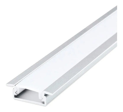 Perfil Calha de Led Branca Para Embutir  - 2 Metros