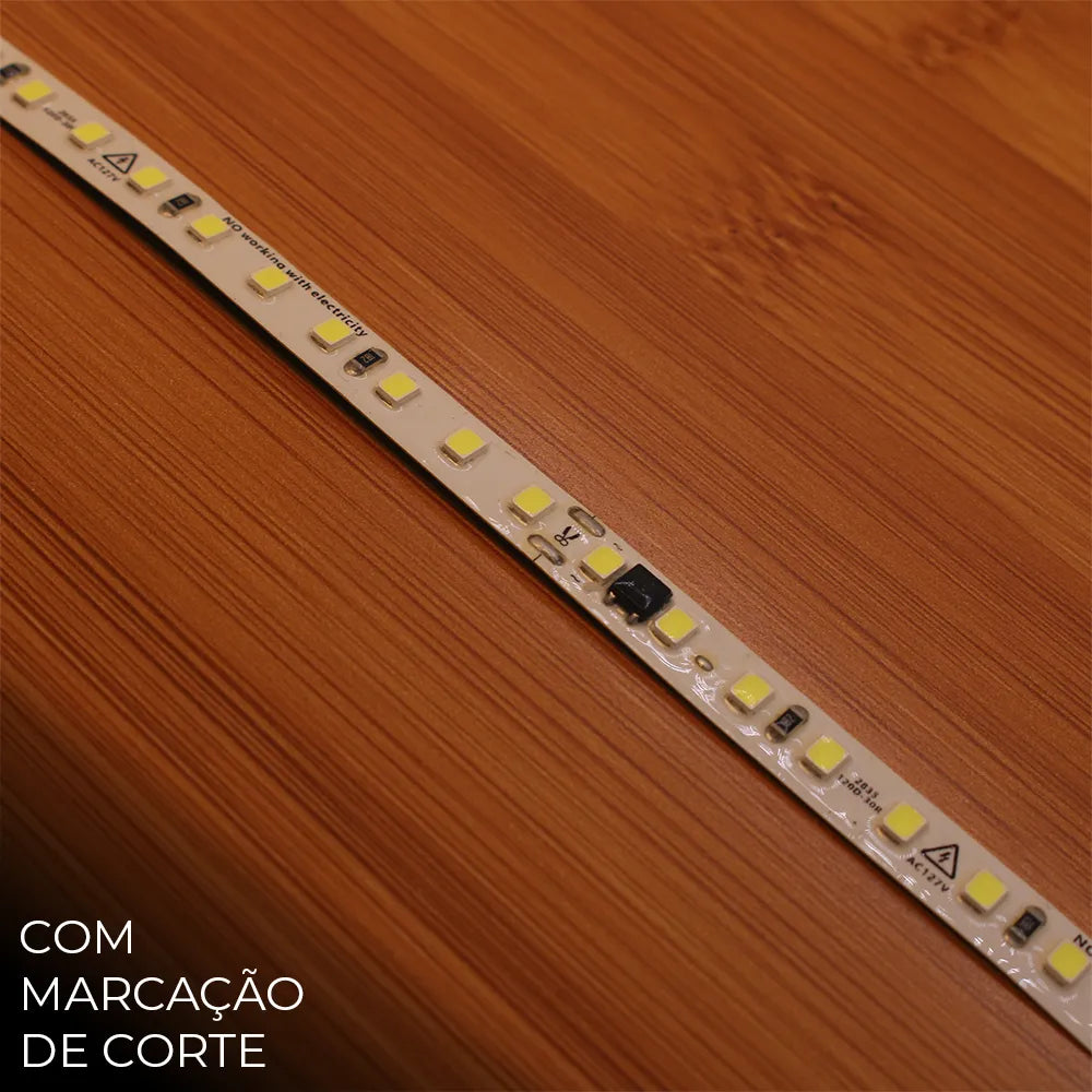 Fita De Led Direta 110V 120LEDs/M - 6000K (Luz Branca)