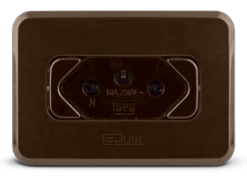 Tomada Para Móveis Acabamento Marrom