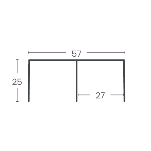 Trilho Superior Para Porta De Correr - Trilho 1055 - Alternativa