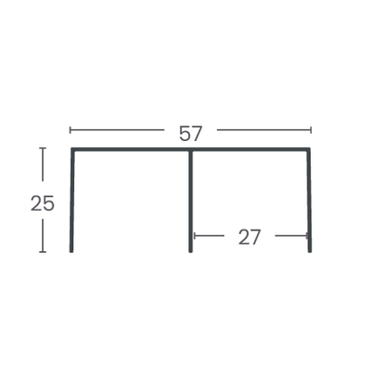 Trilho Superior Para Porta De Correr - Trilho 1055 - Alternativa