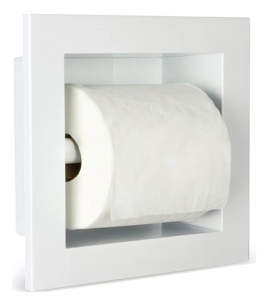Nicho para Papel Higiênico de Embutir 20 x 20cm - Branco