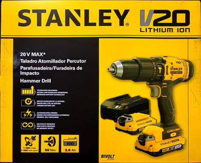 Parafusadeira / Furadeira de Impacto 1/2" (13mm) 20V Lithium ION - 2 Baterias e Maleta