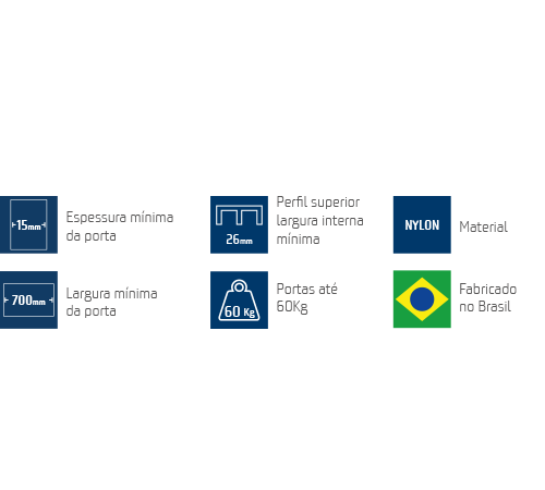 Amortecedor para Porta de Correr DT SOFT 30kg Simples