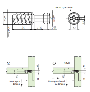Pino VB Aço 1/4X11mm - Marca FGVTN