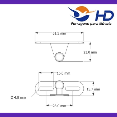 Pistão A Gás Inverso Cinza