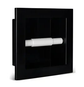 Nicho para Papel Higiênico de Embutir 20 x 20cm - Preto